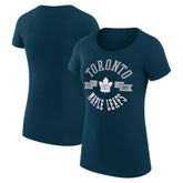 Toronto Maple Leafs G-III 4Her by Carl Banks Women's Super-Slim Fit Lightweight City Graphic Sport Crewneck T-Shirt - Navy - NHL 200593014