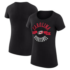 Carolina Hurricanes G-III 4Her by Carl Banks Women's Super-Slim Fit Lightweight City Graphic Sport Crewneck T-Shirt - Black - NHL 200593020