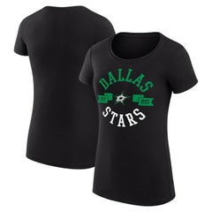 Dallas Stars G-III 4Her by Carl Banks Women's Super-Slim Fit Lightweight City Graphic Sport Crewneck T-Shirt - Black - NHL 200593023