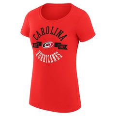Carolina Hurricanes G-III 4Her by Carl Banks Women's Super-Slim Fit Lightweight City Graphic Sport Crewneck T-Shirt - Red - NHL 200593036