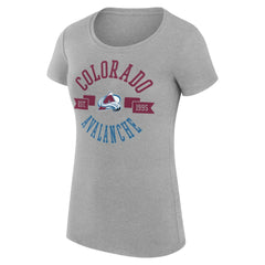 Colorado Avalanche G-III 4Her by Carl Banks Women's Super-Slim Fit Lightweight City Graphic Sport Crewneck T-Shirt - Heather Gray - NHL 200593051