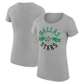 Dallas Stars G-III 4Her by Carl Banks Women's Super-Slim Fit Lightweight City Graphic Sport Crewneck T-Shirt - Heather Gray - NHL 200593053