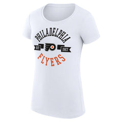 Philadelphia Flyers G-III 4Her by Carl Banks Women's Super-Slim Fit Lightweight City Graphic Sport Crewneck T-Shirt - White - NHL 200593097