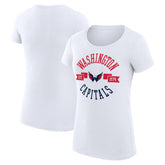 Washington Capitals G-III 4Her by Carl Banks Women's Super-Slim Fit Lightweight City Graphic Sport Crewneck T-Shirt - White - NHL 200593107