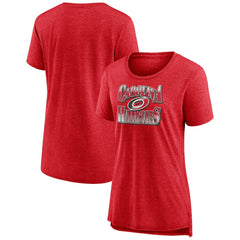 Carolina Hurricanes Women's Crash the Net Tri-Blend T-Shirt - Red - NHL 200593114