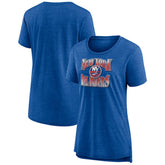 New York Islanders Women's Crash the Net Tri-Blend T-Shirt - Royal - NHL 200593126