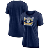 Pittsburgh Penguins Women's Crash the Net Tri-Blend T-Shirt - Navy - NHL 200593130