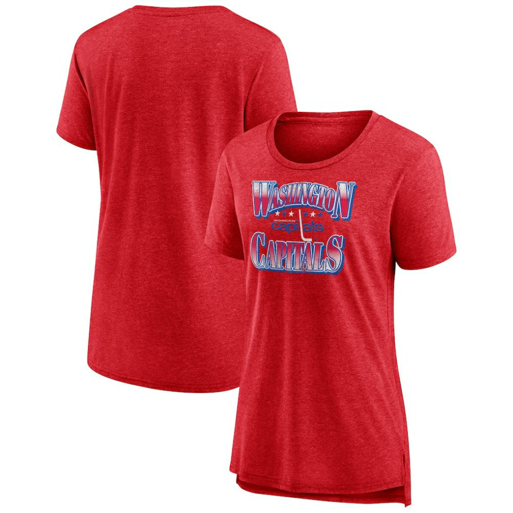 Washington Capitals Women's Crash the Net Tri-Blend T-Shirt - Red - NHL 200593139