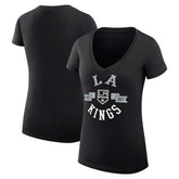 Los Angeles Kings G-III 4Her by Carl Banks Women's Super-Slim Fit Lightweight City Graphic V-Neck T-Shirt - Black - NHL 200593355