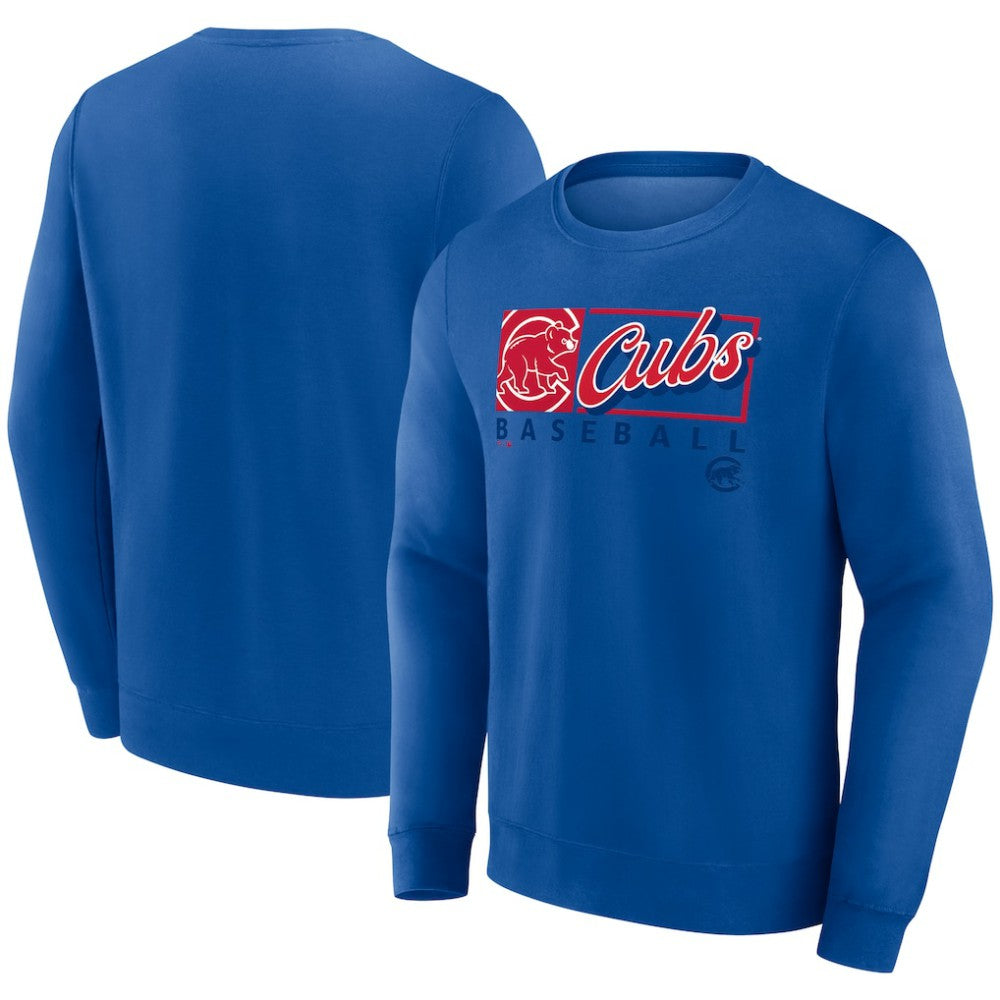 Chicago Cubs Fanatics Focus Fleece Pullover Sweatshirt - Royal - Fanatics on Sale