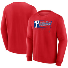 Philadelphia Phillies Fanatics Focus Fleece Pullover Sweatshirt - Red - Fanatics Lifestyle