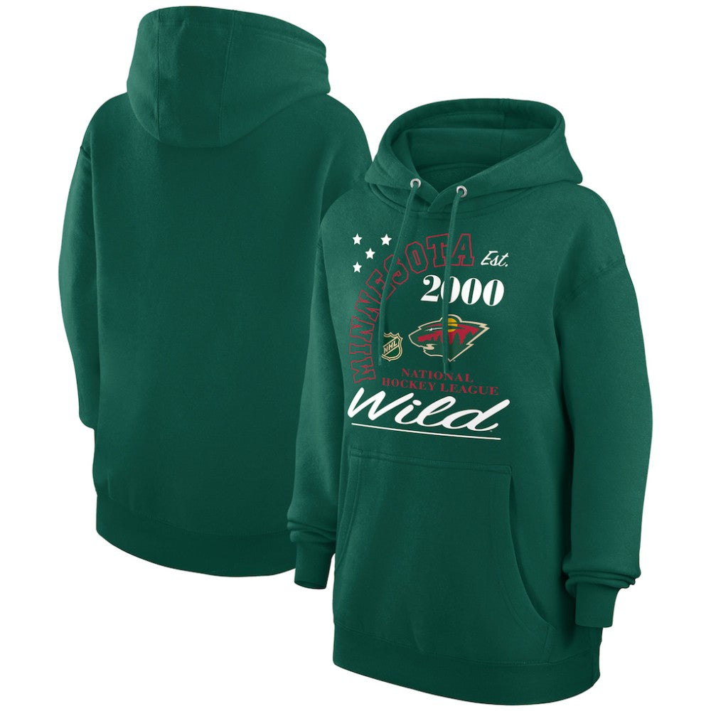Minnesota Wild Starter Arch City Team Graphic Fleece Pullover Hoodie - Hunter Green - NHL 200594344