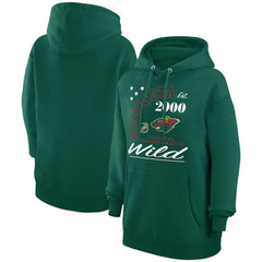 Minnesota Wild Starter Arch City Team Graphic Fleece Pullover Hoodie - Hunter Green - NHL 200594344