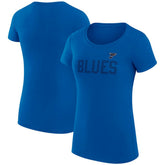 St. Louis Blues G-III 4Her by Carl Banks Women's Super-Slim Fit Lightweight Dot Print Team T-Shirt - Blue - NHL 200595193