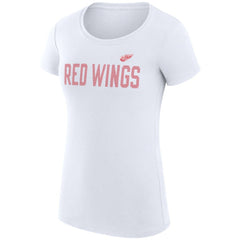 Detroit Red Wings G-III 4Her by Carl Banks Women's Super-Slim Fit Lightweight Dot Print Team T-Shirt - White - NHL 200595240