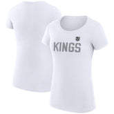 Los Angeles Kings G-III 4Her by Carl Banks Women's Super-Slim Fit Lightweight Dot Print Team T-Shirt - White - NHL 200595243