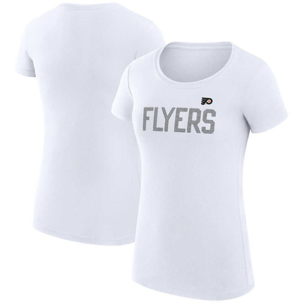 Philadelphia Flyers G-III 4Her by Carl Banks Women's Super-Slim Fit Lightweight Dot Print Team T-Shirt - White - NHL 200595251