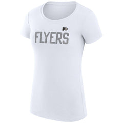 Philadelphia Flyers G-III 4Her by Carl Banks Women's Super-Slim Fit Lightweight Dot Print Team T-Shirt - White - NHL 200595251