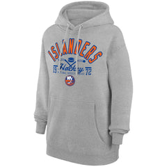 New York Islanders Starter Puck Pullover Hoodie - Heather Gray - NHL 200595960