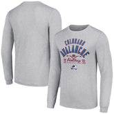 Colorado Avalanche Starter Puck Long Sleeve T-Shirt - Heather Gray - NHL 200597925