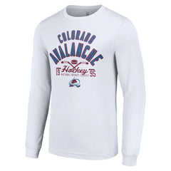 Colorado Avalanche Starter Puck Long Sleeve T-Shirt - White - NHL 200597933