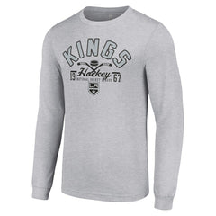 Los Angeles Kings Starter Puck Long Sleeve T-Shirt - Heather Gray - NHL 200597936