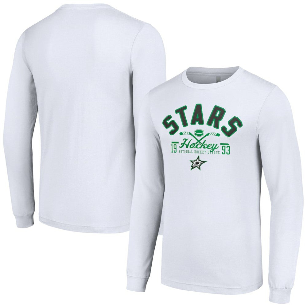 Dallas Stars Starter Puck Long Sleeve T-Shirt - White - NHL 200597937