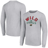 Minnesota Wild Starter Puck Long Sleeve T-Shirt - Heather Gray - NHL 200597938