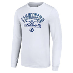 Tampa Bay Lightning Starter Puck Long Sleeve T-Shirt - White - NHL 200597972