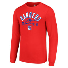 New York Rangers Starter Puck Long Sleeve T-Shirt - Red - NHL 200597997