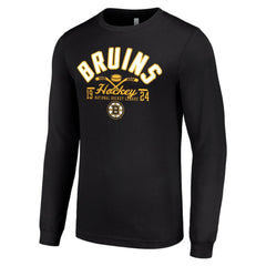 Boston Bruins Starter Puck Long Sleeve T-Shirt - Black - NHL 200598001