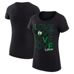Boston Celtics G-III 4Her by Carl Banks Women's Super-Slim Fit Lightweight Basketball Love T-Shirt Black