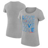 Oklahoma City Thunder G-III 4Her by Carl Banks Women's Super-Slim Fit Lightweight Basketball Love T-Shirt Heather Gray