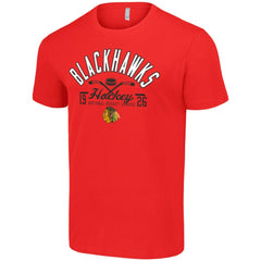 Chicago Blackhawks Starter Half Puck T-Shirt - Red - NHL 200598156