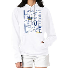 Golden State Warriors G-III 4Her by Carl Banks Women's Basketball Love Fleece Pullover Hoodie White