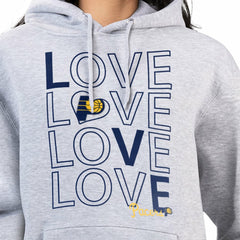 Indiana Pacers G-III 4Her by Carl Banks Women's Basketball Love Fleece Pullover Hoodie Heather Gray