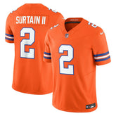 Nike Patrick Surtain II Denver Broncos Alternate Mile High Collection 1977 Throwback Vapor F.U.S.E. Limited Jersey Orange