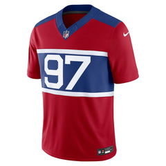 Nike Dexter Lawrence II New York Giants Alternate Vapor F.U.S.E. Limited Jersey Century Red