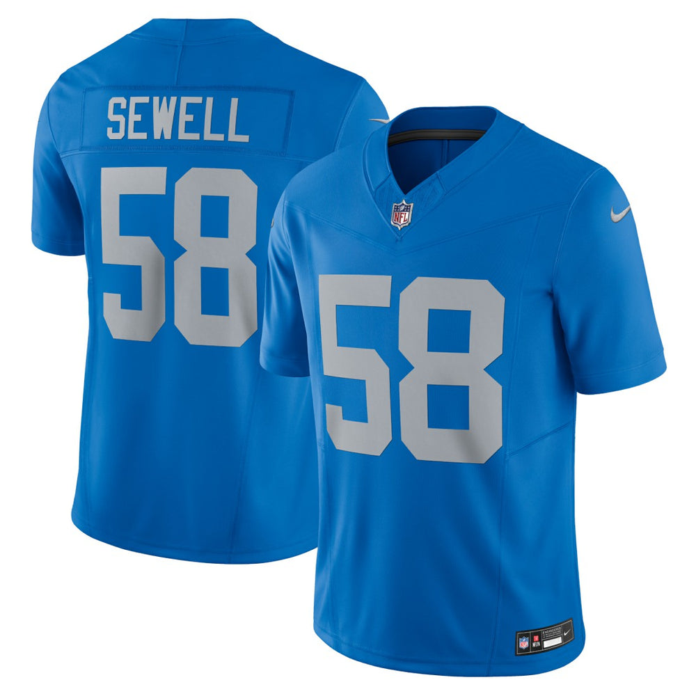 Nike Penei Sewell Detroit Lions Vapor F.U.S.E. Alternate Limited Jersey Blue