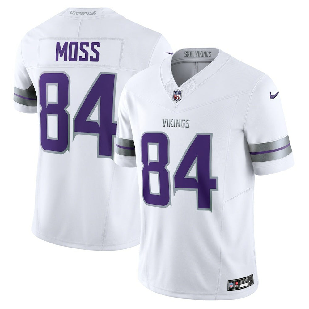 Nike Randy Moss Minnesota Vikings Alternate Vapor F.U.S.E. Retired Player Limited Jersey White