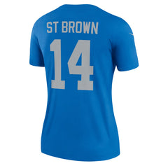 Nike Amon-Ra St. Brown Detroit Lions Women's Alternate Legend Player Performance Top Blue