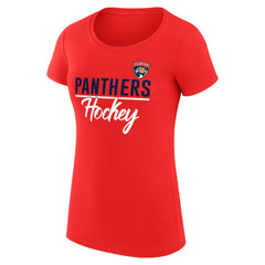 Florida Panthers G-III 4Her by Carl Banks Women's Super-Slim Fit Lightweight Team Sport T-Shirt - Red - NHL 200602504