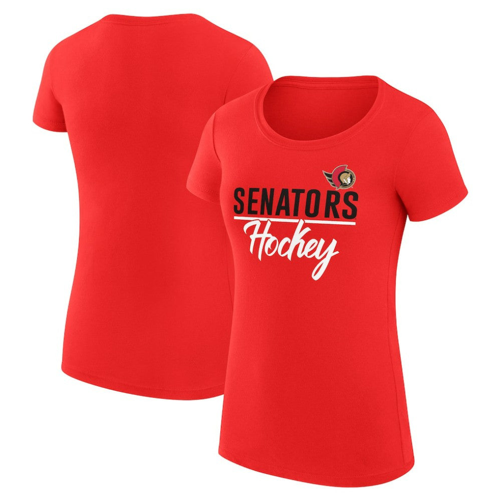 Ottawa Senators G-III 4Her by Carl Banks Women's Super-Slim Fit Lightweight Team Sport T-Shirt - Red - NHL 200602508