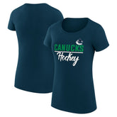 Vancouver Canucks G-III 4Her by Carl Banks Women's Super-Slim Fit Lightweight Team Sport T-Shirt - Navy - NHL 200602517