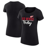 Detroit Red Wings G-III 4Her by Carl Banks Women's Super-Slim Fit Lightweight Team Sport T-Shirt - Black - NHL 200602526