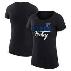 St. Louis Blues G-III 4Her by Carl Banks Women's Super-Slim Fit Lightweight Team Sport T-Shirt - Black - NHL 200602535