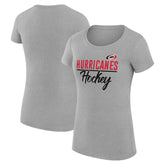 Carolina Hurricanes G-III 4Her by Carl Banks Women's Super-Slim Fit Lightweight Team Sport T-Shirt - Gray - NHL 200602541