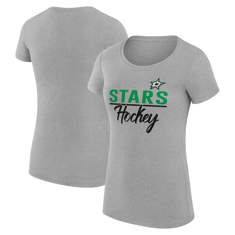 Dallas Stars G-III 4Her by Carl Banks Women's Super-Slim Fit Lightweight Team Sport T-Shirt - Gray - NHL 200602545