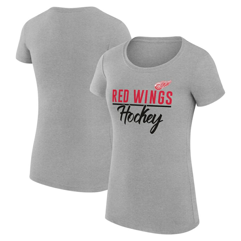 Detroit Red Wings G-III 4Her by Carl Banks Women's Super-Slim Fit Lightweight Team Sport T-Shirt - Gray - NHL 200602546