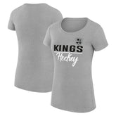 Los Angeles Kings G-III 4Her by Carl Banks Women's Super-Slim Fit Lightweight Team Sport T-Shirt - Gray - NHL 200602549